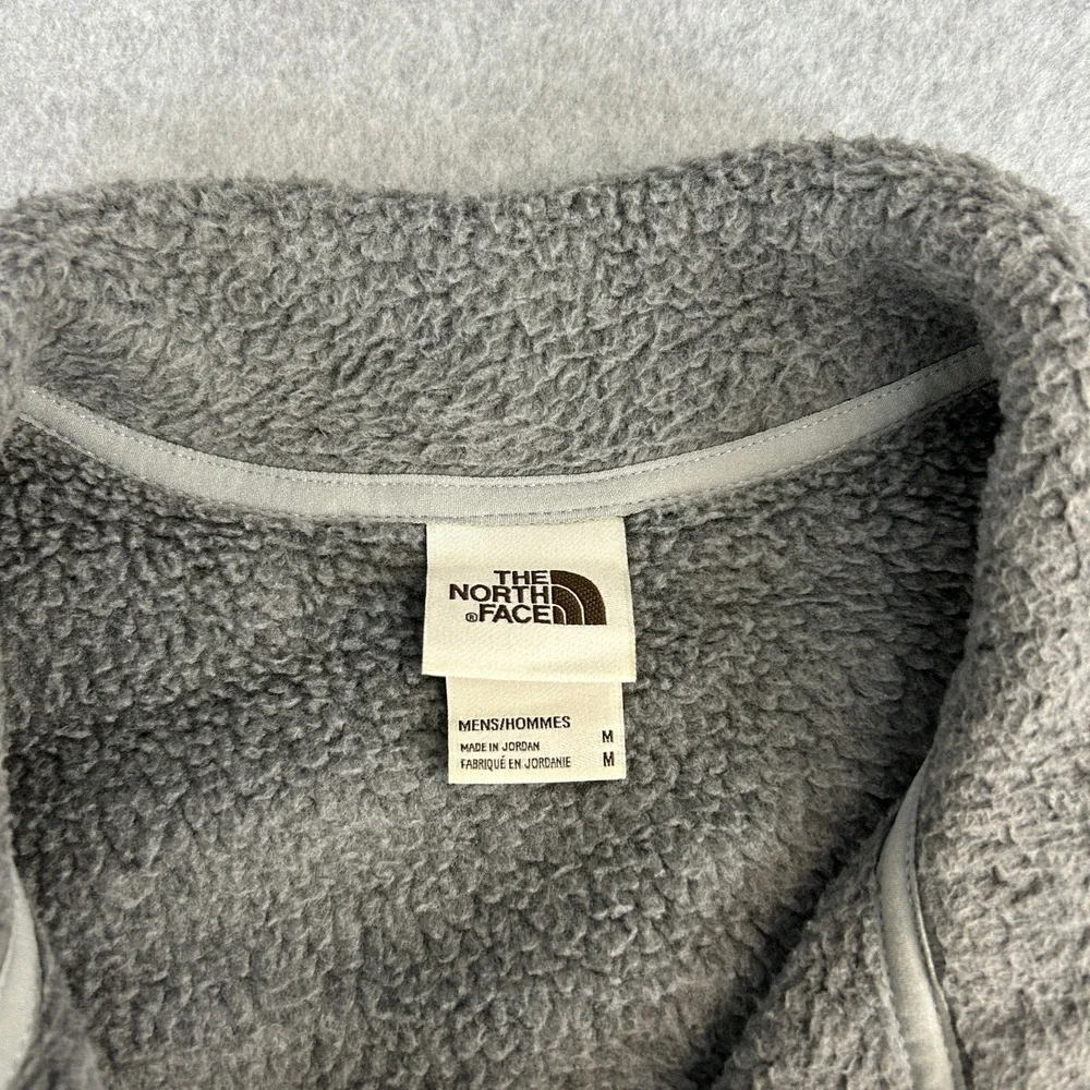 The North Face Gordon Lyons Full Zip Fleece Jacket Gray Heather Gorp Mens Medium
